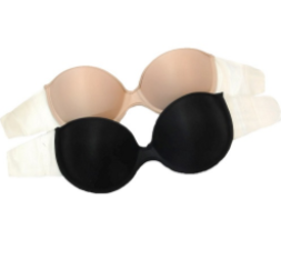 Reusable Strapless Bra with Adhesive Sides